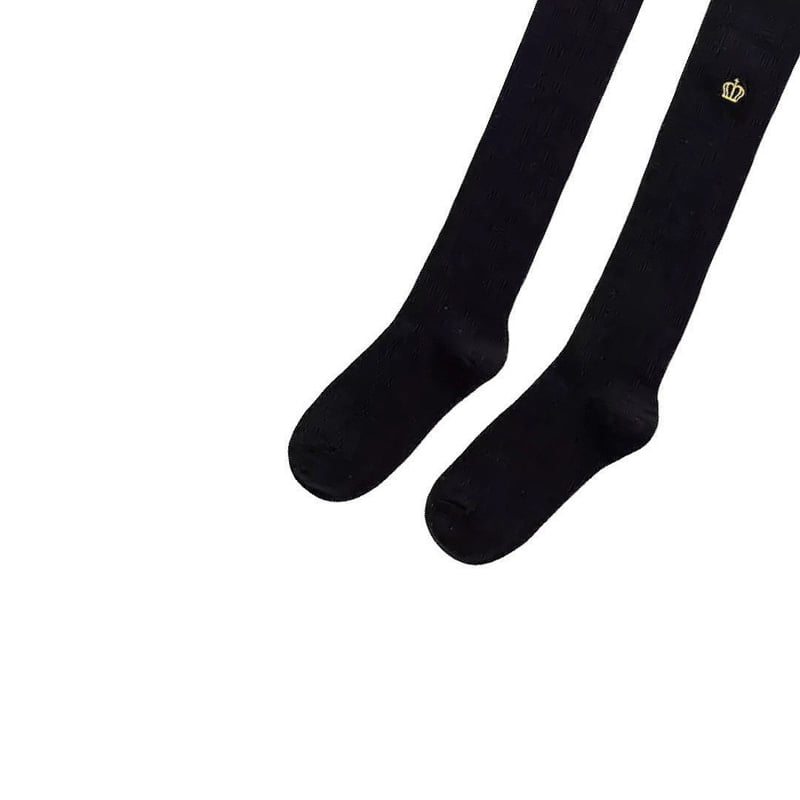 Dudie - Korean Children Fashion - #discoveringself - Crown Long Socks Set (set of 2) - 2