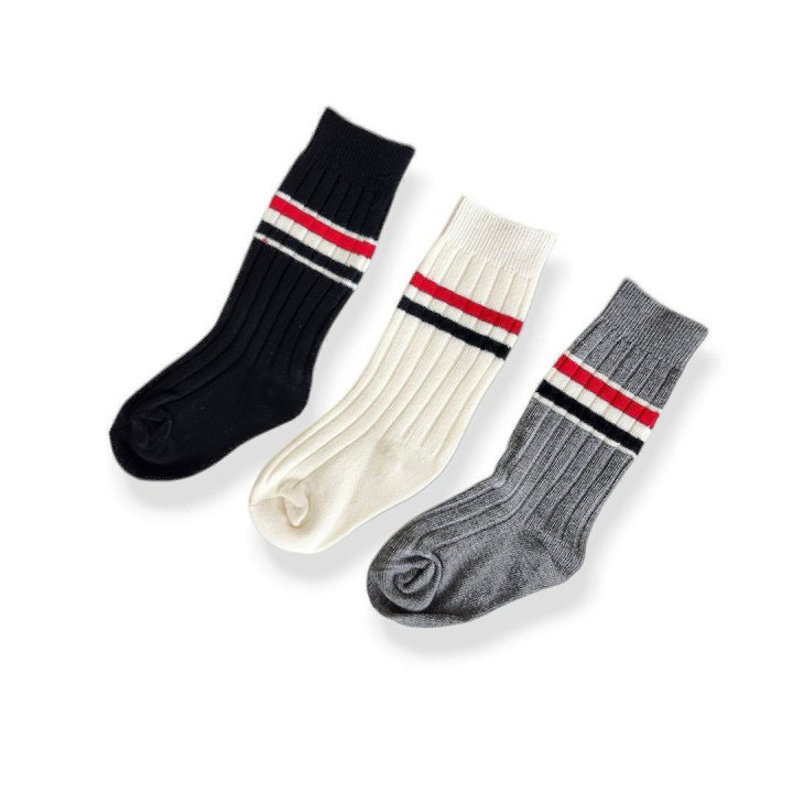 Dudie - Korean Children Fashion - #kidsshorts - Long Two-Line Set (set of 3) - 9