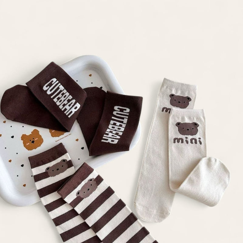 Dudie - Korean Children Fashion - #Kfashion4kids - Mini Bear Set (set of 3) - 4