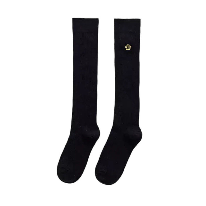Dudie - Korean Children Fashion - #magicofchildhood - Crown Long Socks Set (set of 2) - 9