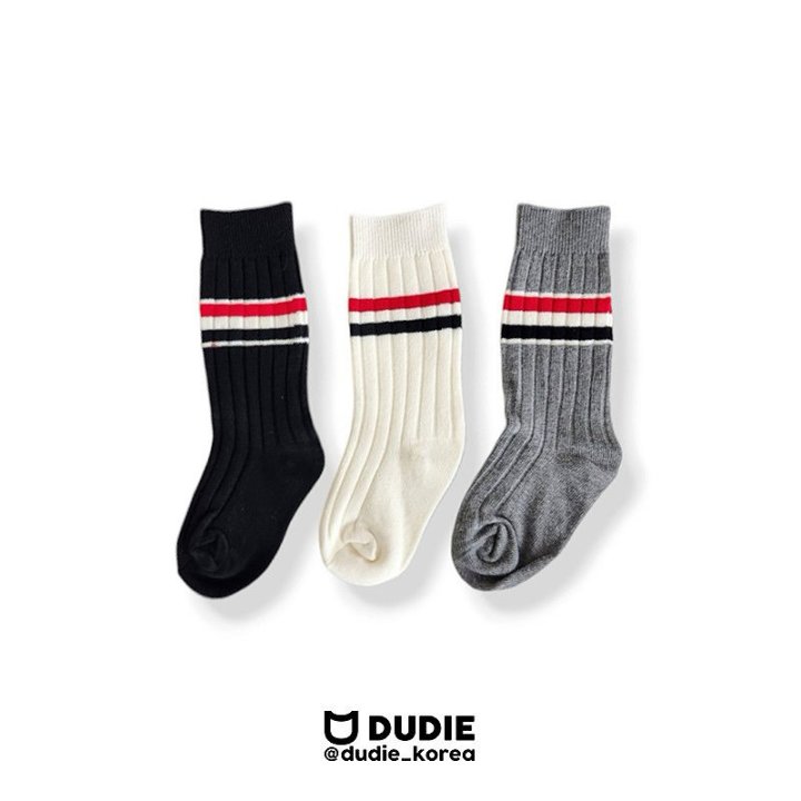 Dudie - Korean Children Fashion - #minifashionista - Long Two-Line Set (set of 3)
