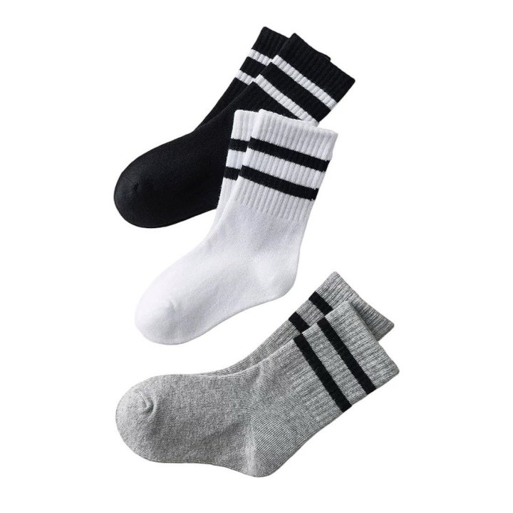 Dudie - Korean Children Fashion - #stylishchildhood - Sports Two-Line Set (set of 3) - 3