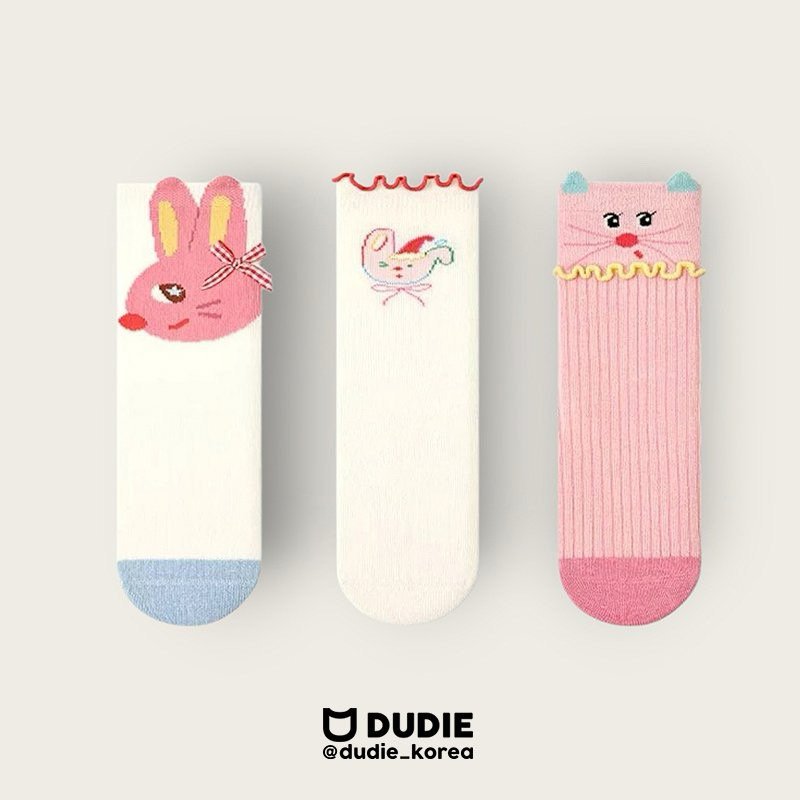 Dudie - Korean Children Fashion - #stylishchildhood - Cute Bunny Set (set of 3)