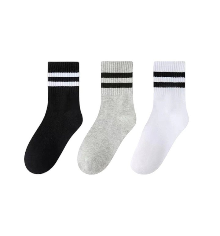 Dudie - Korean Children Fashion - #todddlerfashion - Sports Two-Line Set (set of 3)