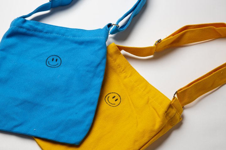 Dudie - Korean Children Fashion - #todddlerfashion - Embroidery Smile Cross Bag - 3