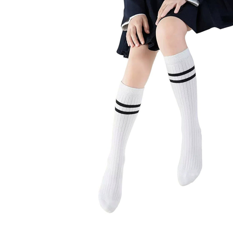Dudie - Korean Children Fashion - #todddlerfashion - Two-Line Socks Set (set of 2) - 8