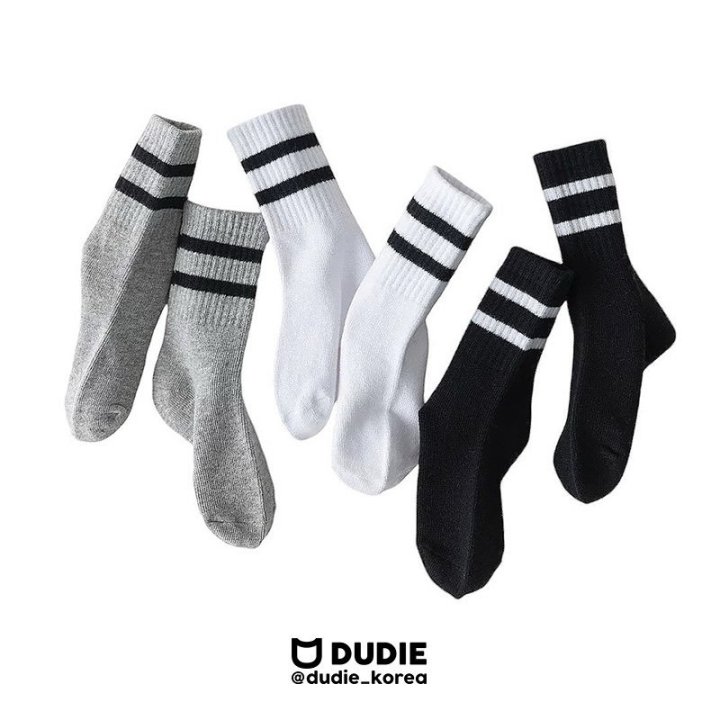 Dudie - Korean Children Fashion - #toddlerclothing - Sports Two-Line Set (set of 3) - 2