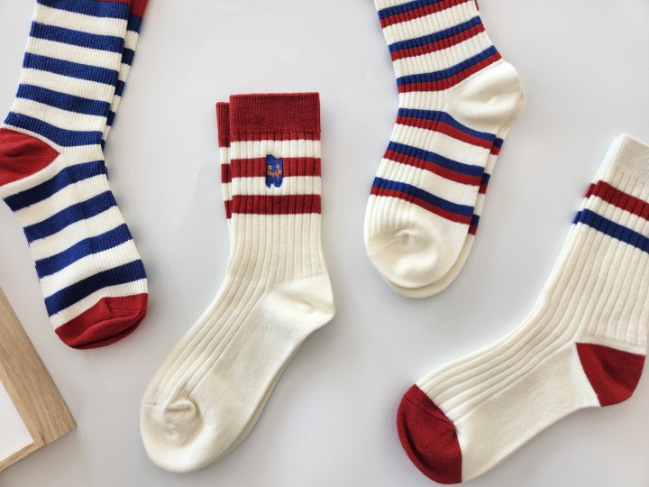 Dudie - Korean Women Fashion - #momslook - RedBlue Set With Mom (set of 5) - 2