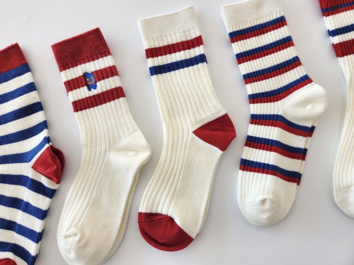 Dudie - Korean Women Fashion - #womensfashion - RedBlue Set With Mom (set of 5) - 4