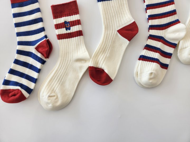 Dudie - Korean Women Fashion - #momslook - RedBlue Set With Mom (set of 5) - 7