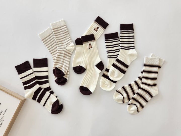 Dudie - Korean Women Fashion - #momslook - Choco Bear Set With Mom (set of 5) - 5