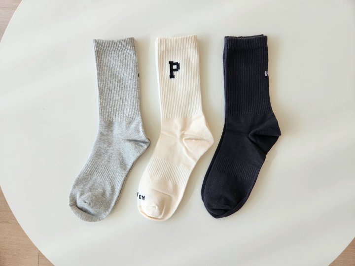 Dudie - Korean Women Fashion - #thelittlethings - P Logo Set With Mom (set of 3)