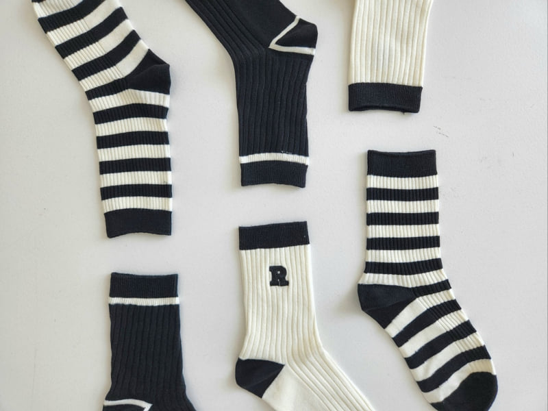 Dudie - Korean Women Fashion - #vintageinspired - R Stripe Set With Mom (set of 3) - 9