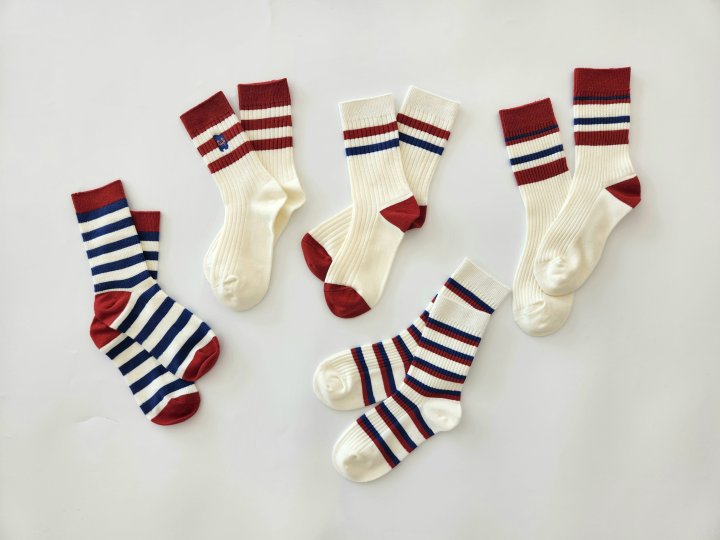 Dudie - Korean Women Fashion - #womensfashion - RedBlue Set With Mom (set of 5) - 5