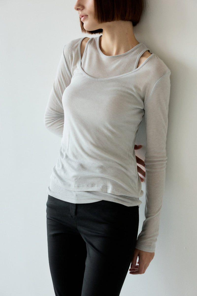Flatgarden - Korean Women Fashion - #momslook - Ash Set (Sleeveless + Long Sleeve)