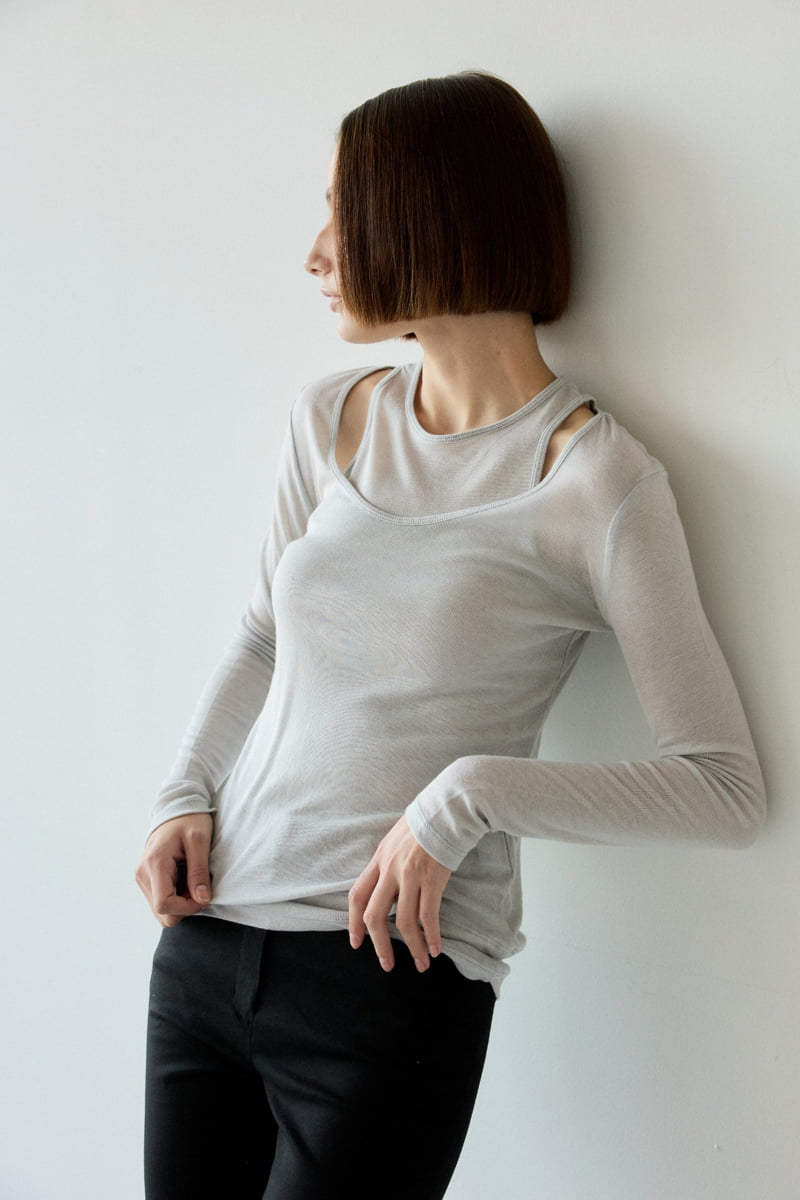 Flatgarden - Korean Women Fashion - #momslook - Ash Set (Sleeveless + Long Sleeve) - 3