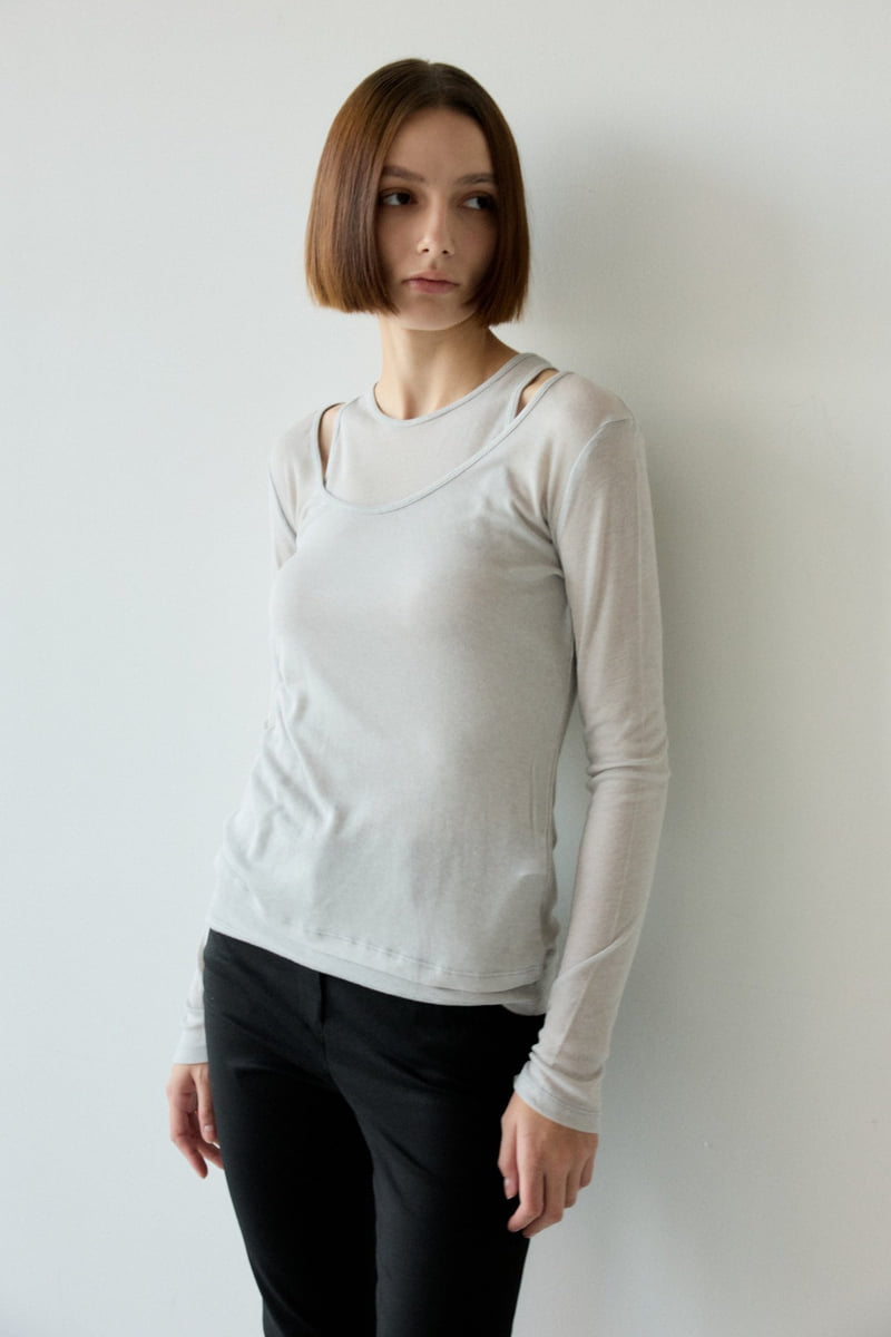 Flatgarden - Korean Women Fashion - #momslook - Ash Set (Sleeveless + Long Sleeve) - 5