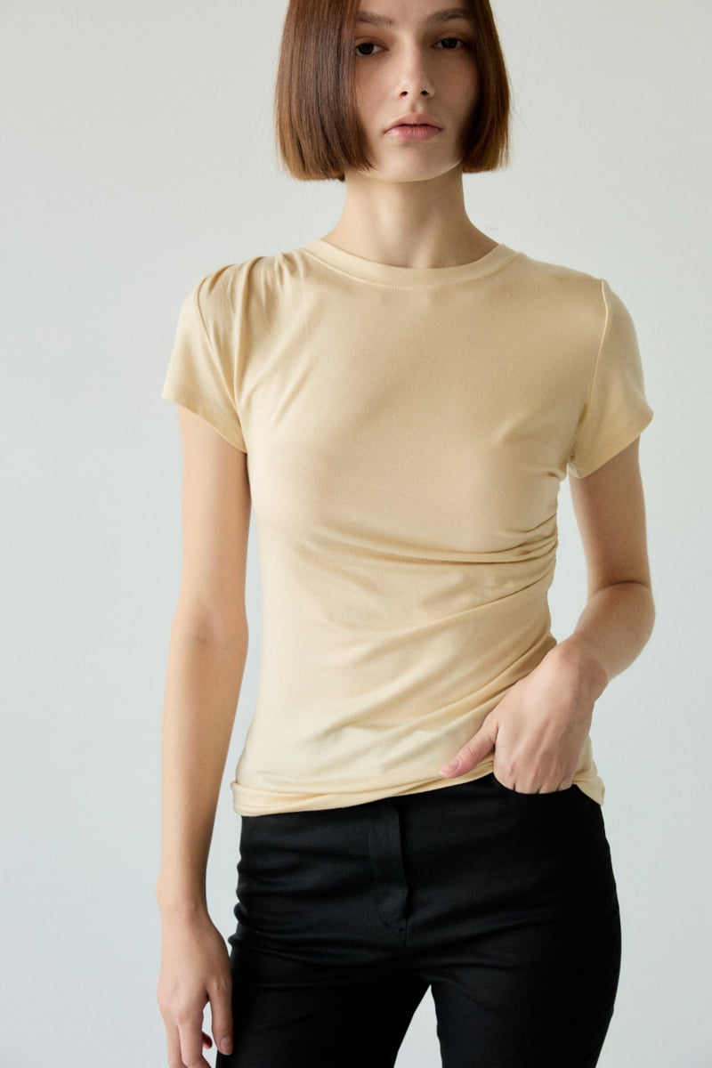 Flatgarden - Korean Women Fashion - #momslook - Tencel Shirring Tee - 6