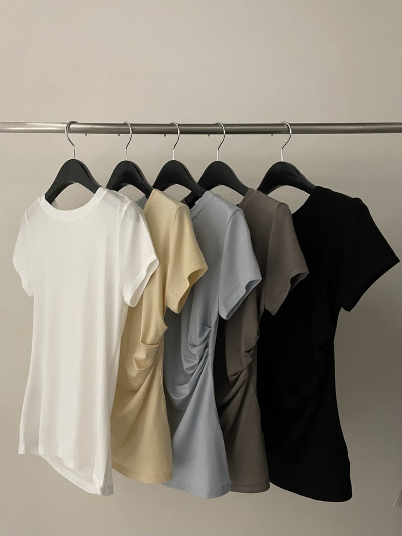 Flatgarden - Korean Women Fashion - #momslook - Tencel Shirring Tee - 8
