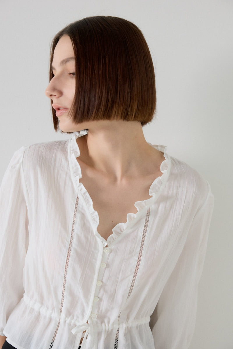 Flatgarden - Korean Women Fashion - #momslook - Frill Lena Blouse - 2