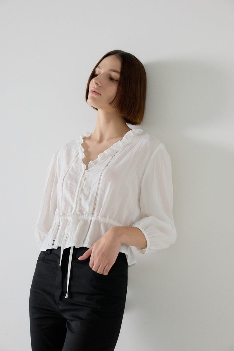 Flatgarden - Korean Women Fashion - #womensfashion - Frill Lena Blouse - 4