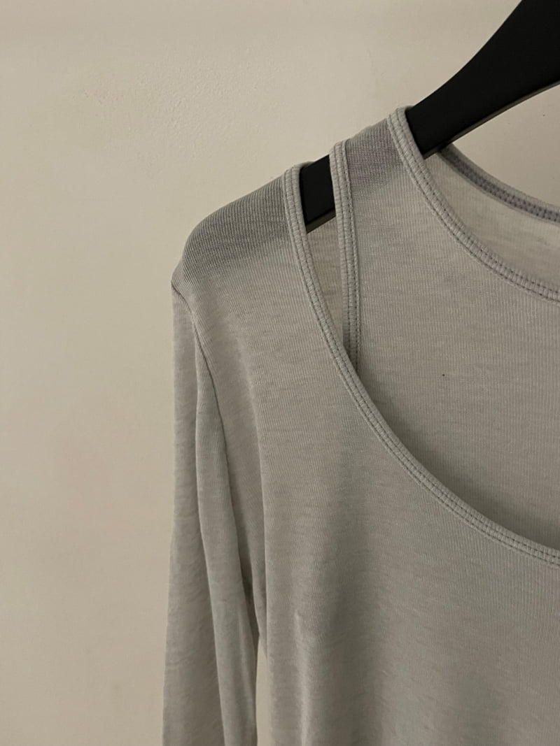 Flatgarden - Korean Women Fashion - #womensfashion - Ash Set (Sleeveless + Long Sleeve) - 12