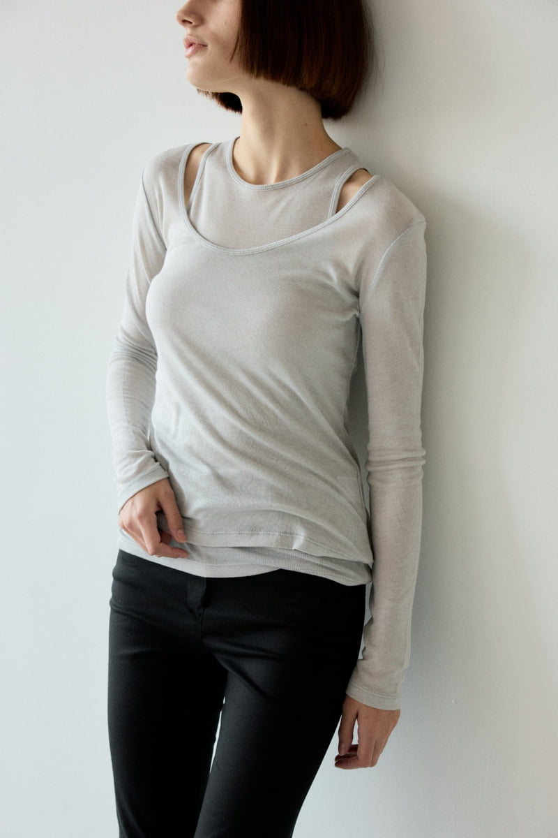 Flatgarden - Korean Women Fashion - #momslook - Ash Set (Sleeveless + Long Sleeve) - 4