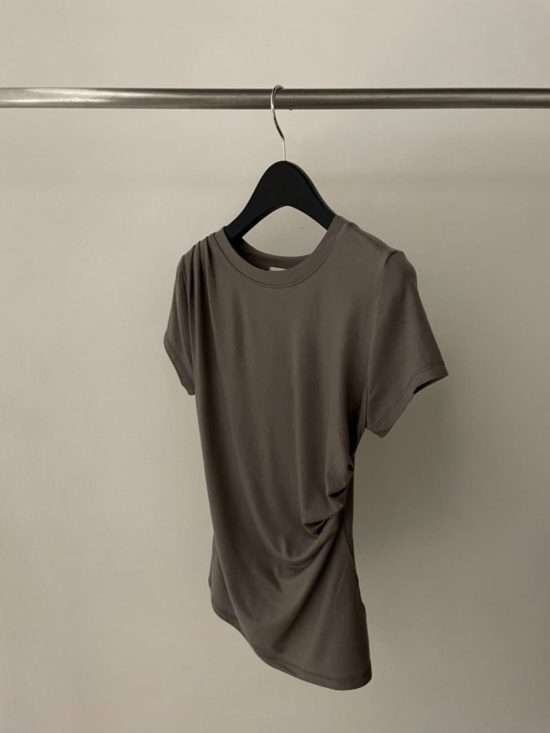 Flatgarden - Korean Women Fashion - #womensfashion - Tencel Shirring Tee - 11