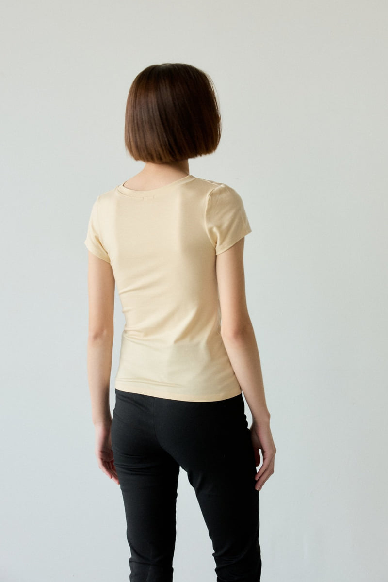 Flatgarden - Korean Women Fashion - #womensfashion - Tencel Shirring Tee - 3