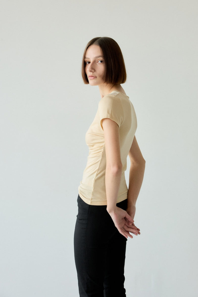 Flatgarden - Korean Women Fashion - #womensfashion - Tencel Shirring Tee - 7