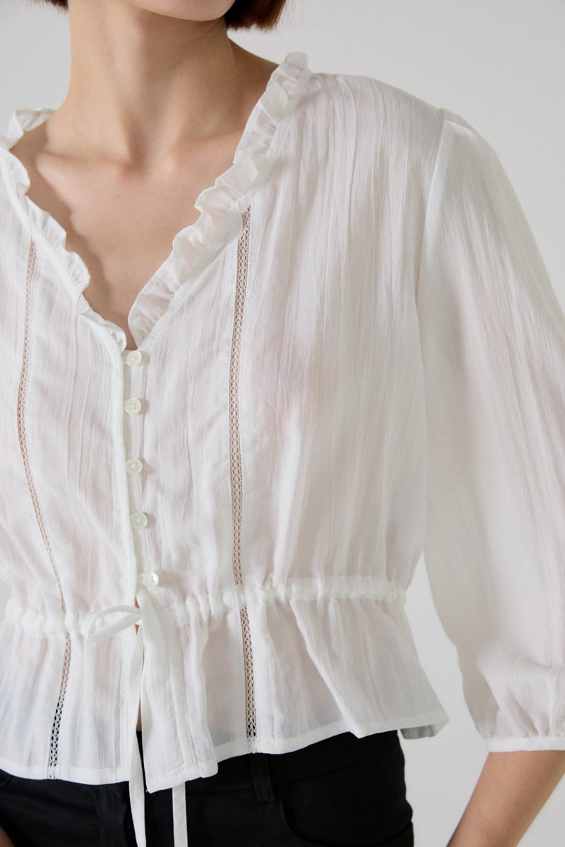 Flatgarden - Korean Women Fashion - #womensfashion - Frill Lena Blouse