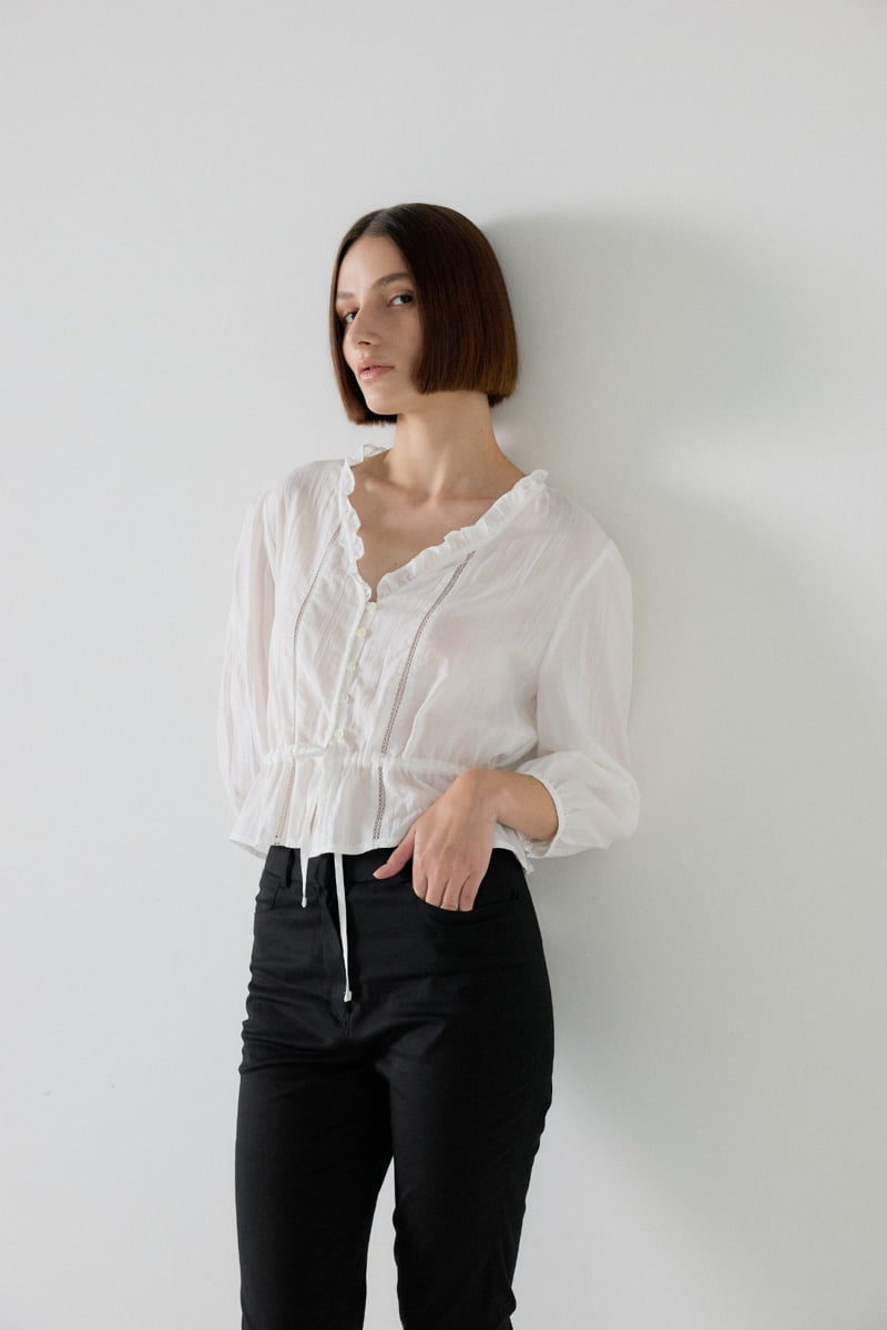 Flatgarden - Korean Women Fashion - #womensfashion - Frill Lena Blouse - 5