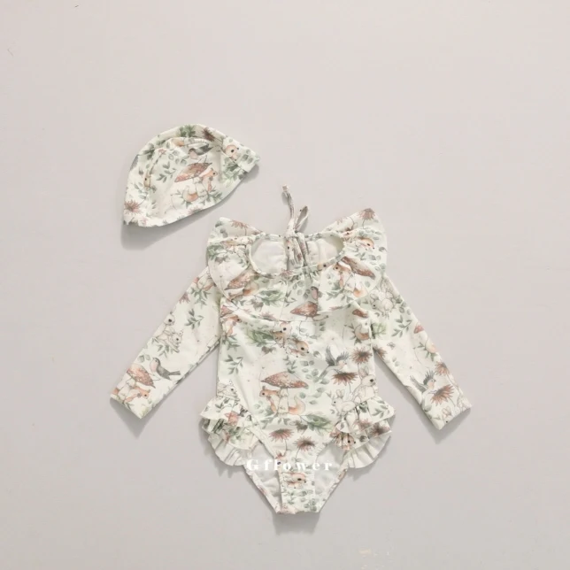 G Flower - Korean Children Fashion - #childrensboutique - Forest Swimsuit