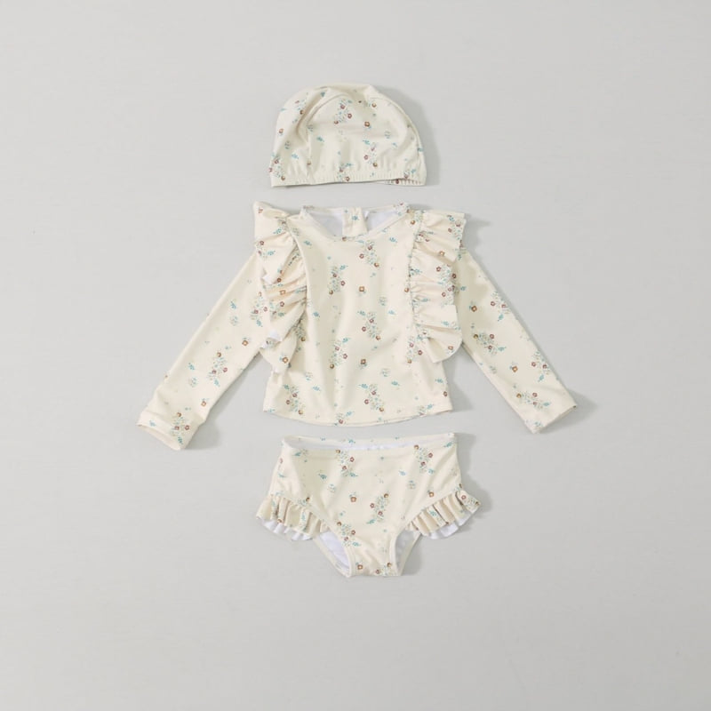 G Flower - Korean Children Fashion - #kidsshorts - Flower Rash Guard - 3
