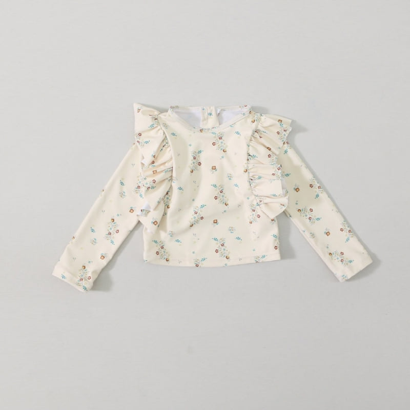 G Flower - Korean Children Fashion - #kidsshorts - Flower Rash Guard - 4