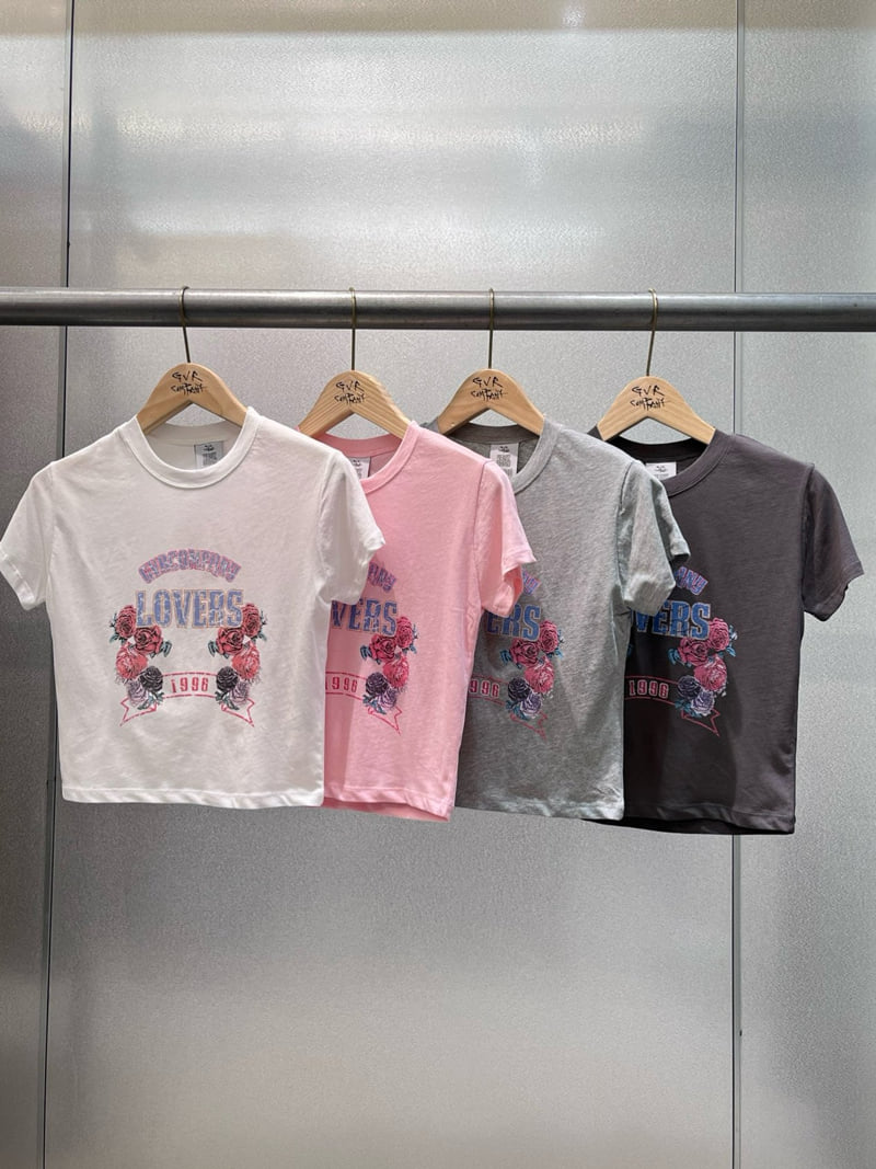 Gavara Market - Korean Women Fashion - #momslook - Rose Slub Crop Tee