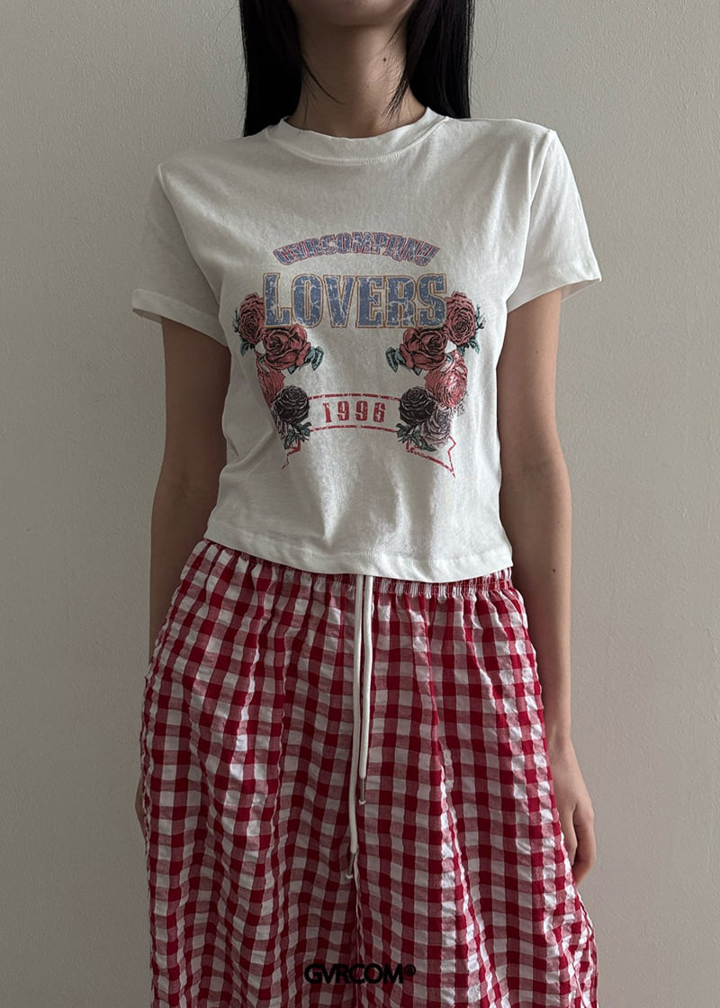 Gavara Market - Korean Women Fashion - #momslook - Rose Slub Crop Tee - 9