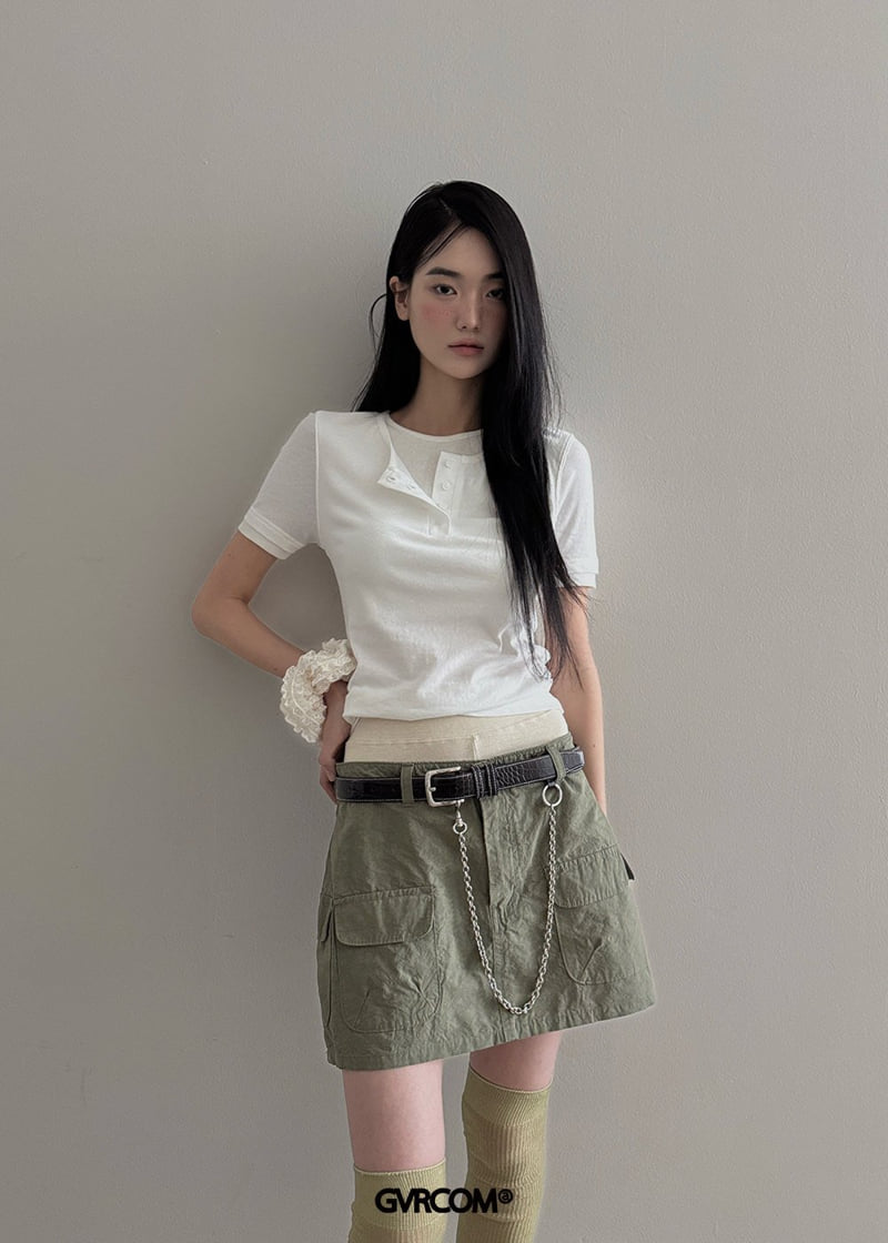 Gavara Market - Korean Women Fashion - #womensfashion - Sins Layered Short Sleeve Tee - 5