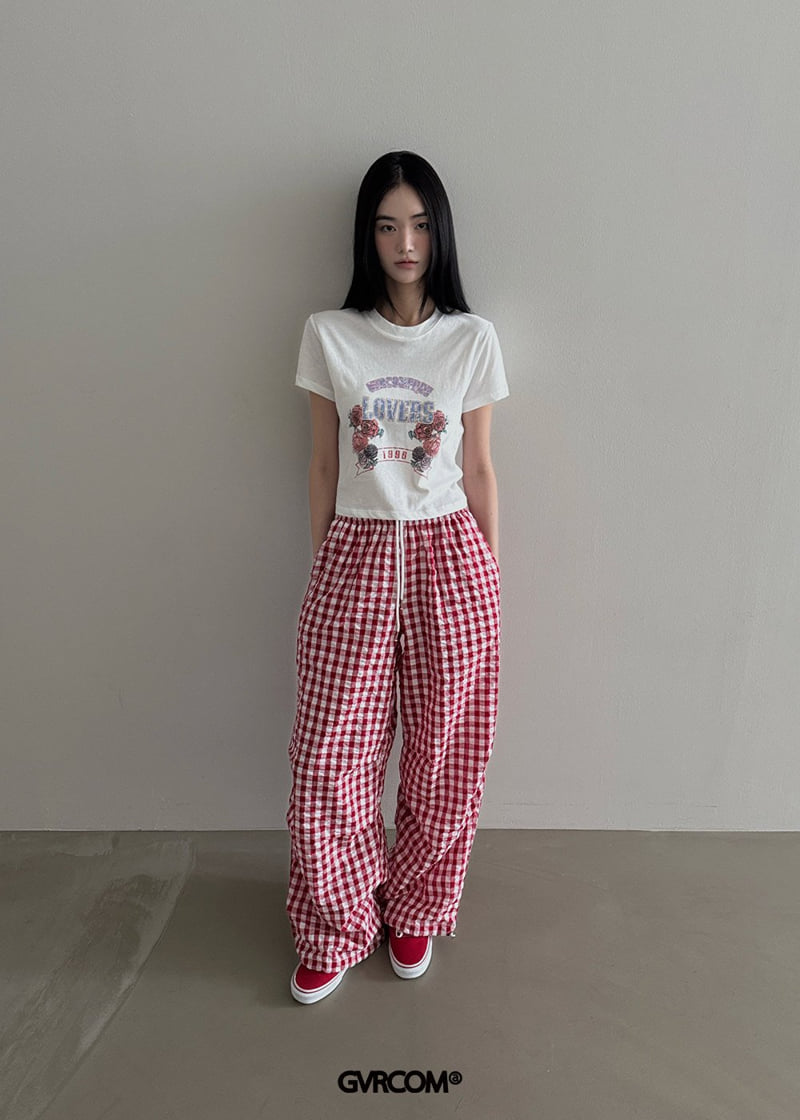 Gavara Market - Korean Women Fashion - #womensfashion - Rose Slub Crop Tee - 10