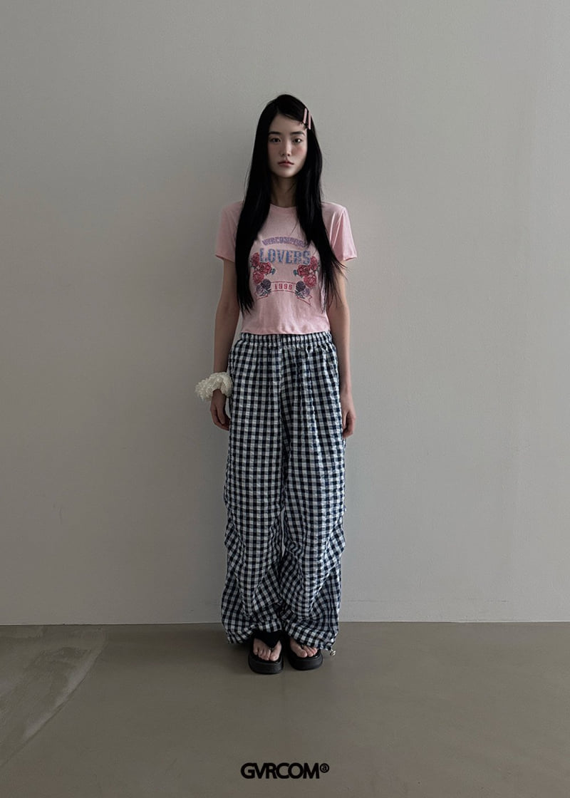 Gavara Market - Korean Women Fashion - #womensfashion - Rose Slub Crop Tee - 2