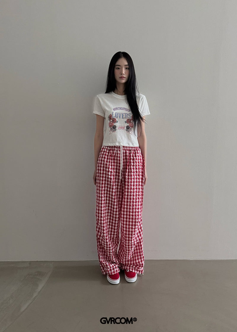 Gavara Market - Korean Women Fashion - #womensfashion - Rose Slub Crop Tee - 6