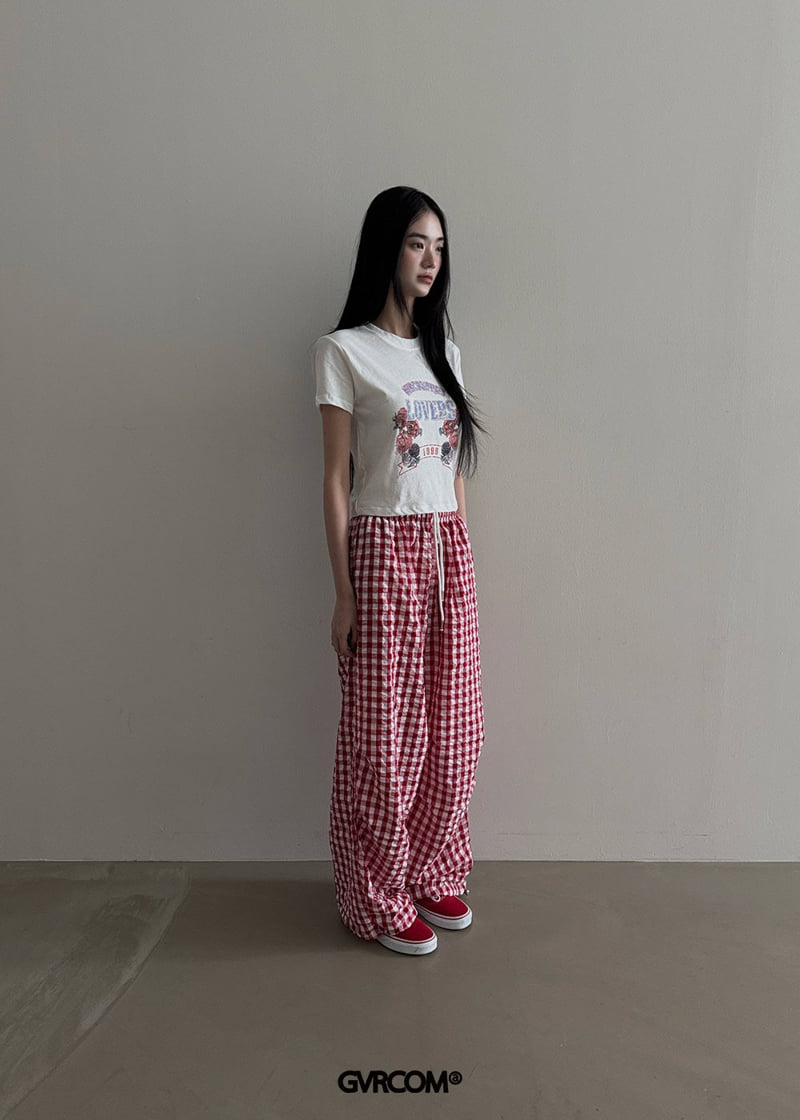 Gavara Market - Korean Women Fashion - #womensfashion - Rose Slub Crop Tee - 8