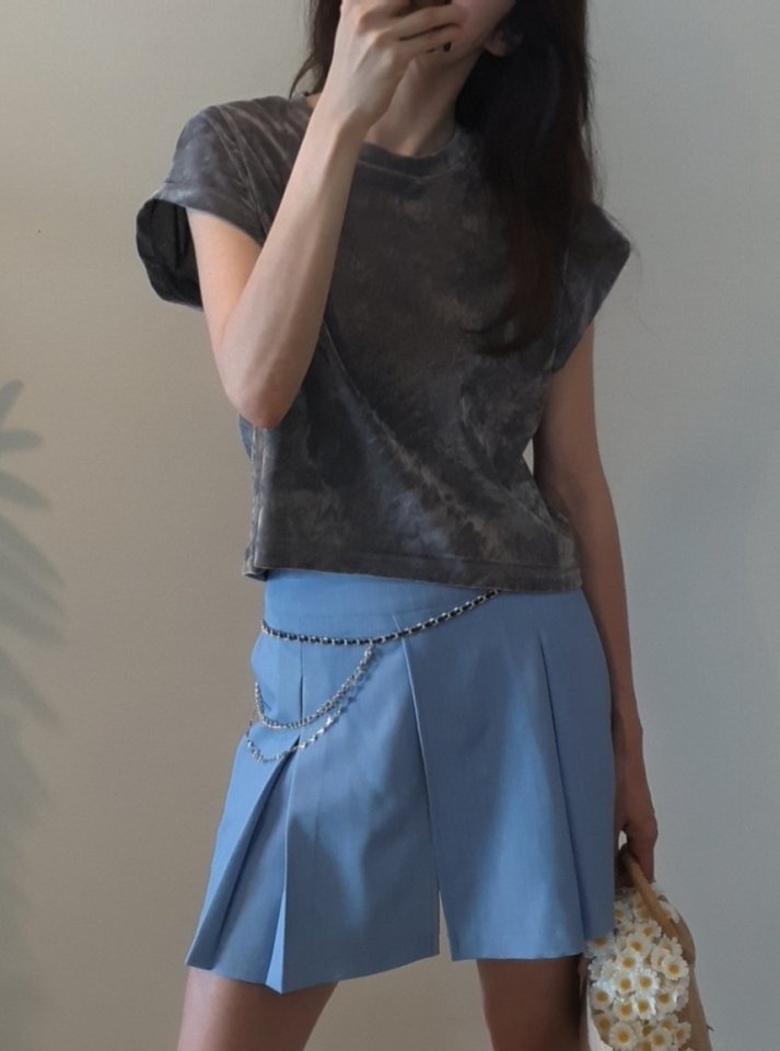 Gentle B - Korean Women Fashion - #momslook - Mesh Velvet Tee - 3