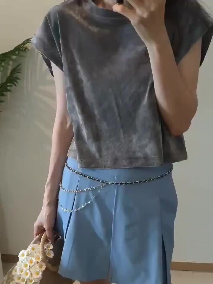 Gentle B - Korean Women Fashion - #momslook - Mesh Velvet Tee - 6