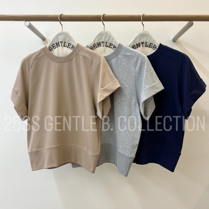 Gentle B - Korean Women Fashion - #momslook - Mock Neck Rolled-Up Sweatshirt