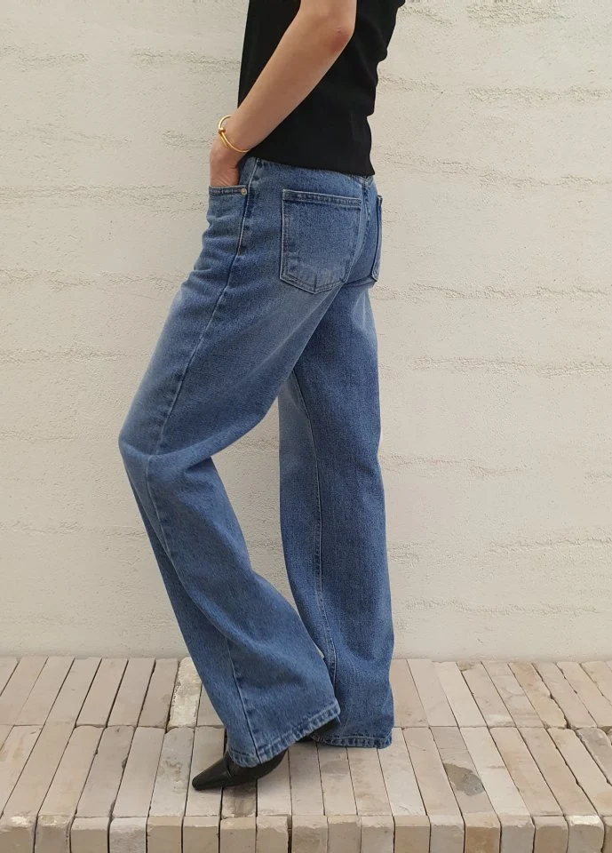Gentle B - Korean Women Fashion - #momslook - Low-Rise Denim Pants - 6