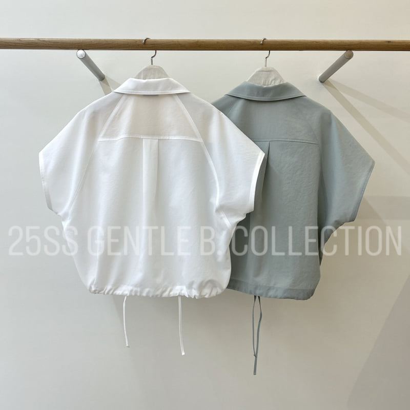 Gentle B - Korean Women Fashion - #momslook - Oversized String Shirt - 2