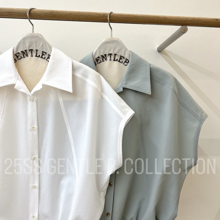 Gentle B - Korean Women Fashion - #womensfashion - Oversized String Shirt - 4
