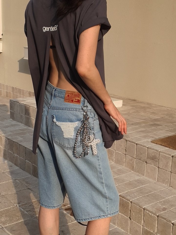 Gentle B - Korean Women Fashion - #momslook - Capri Knee-Length Shorts - 5