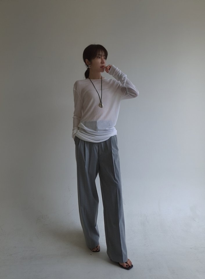 Gentle B - Korean Women Fashion - #momslook - Tencel Long Long Tee - 2